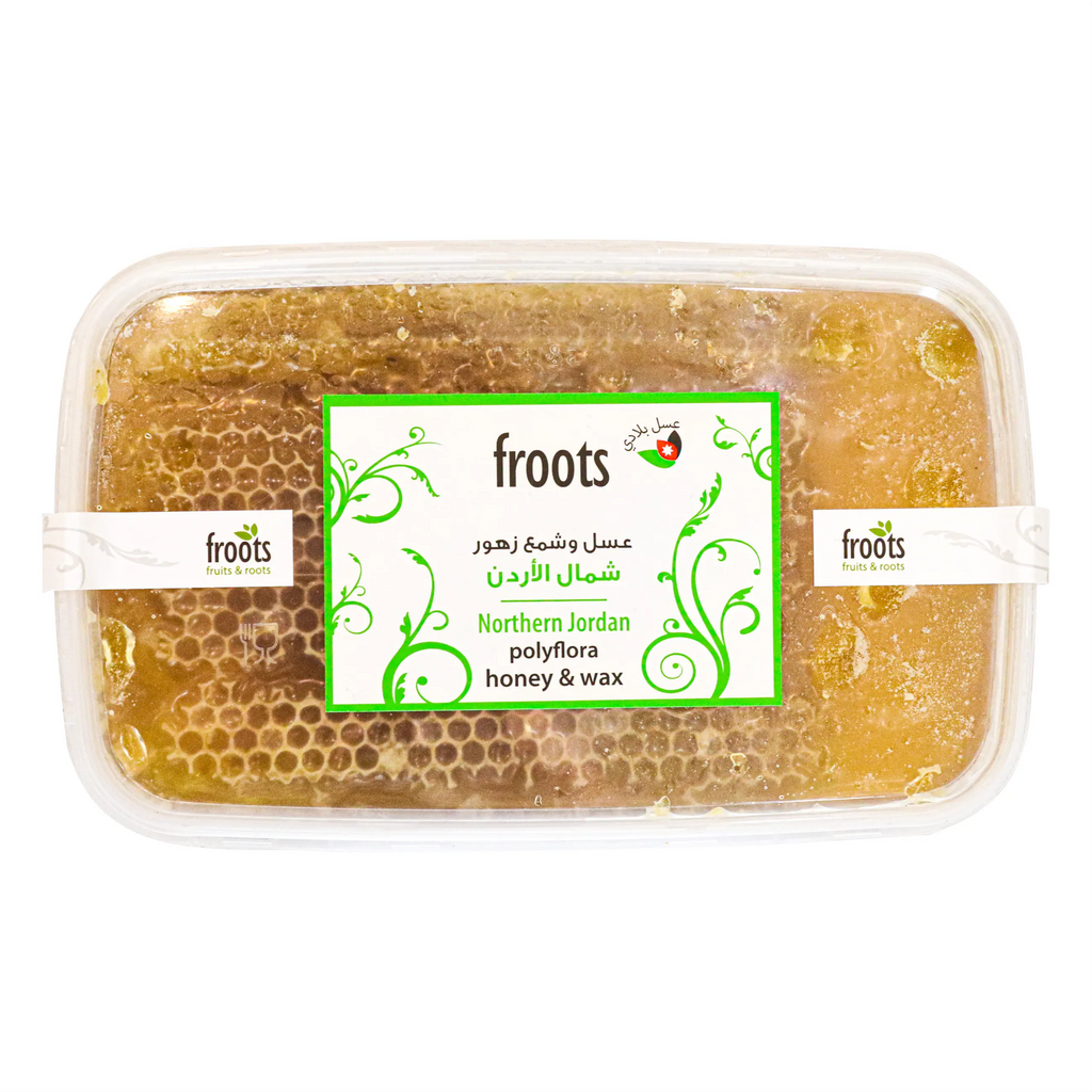 Northern Jordan polyflora honey with wax - عسل بالشمع FrootsCo