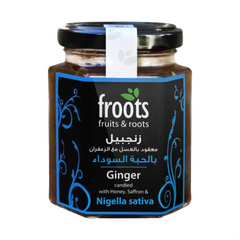 Ginger candied with Honey, Saffron & Nigella sativa - معقود الزنجبيل بالعسل والزعفران والحبة السوداء FrootsCo